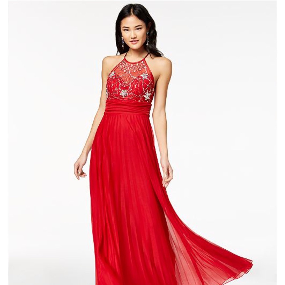 Elegant red long dress